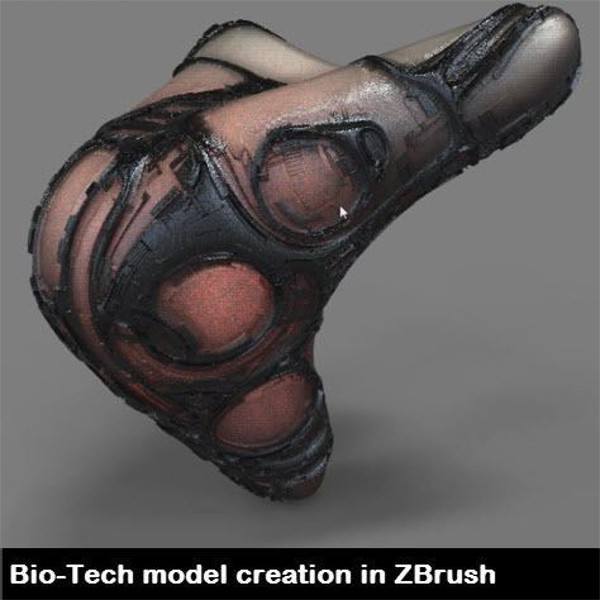 Bio-Tech look creation in ZBrush