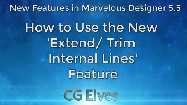 Marvelous Designer 5 beginner tutorial how to extend and trim internal lines