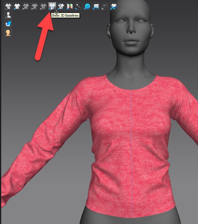 Marvelous Designer 3D Garment Hide/Show 3D Baselines