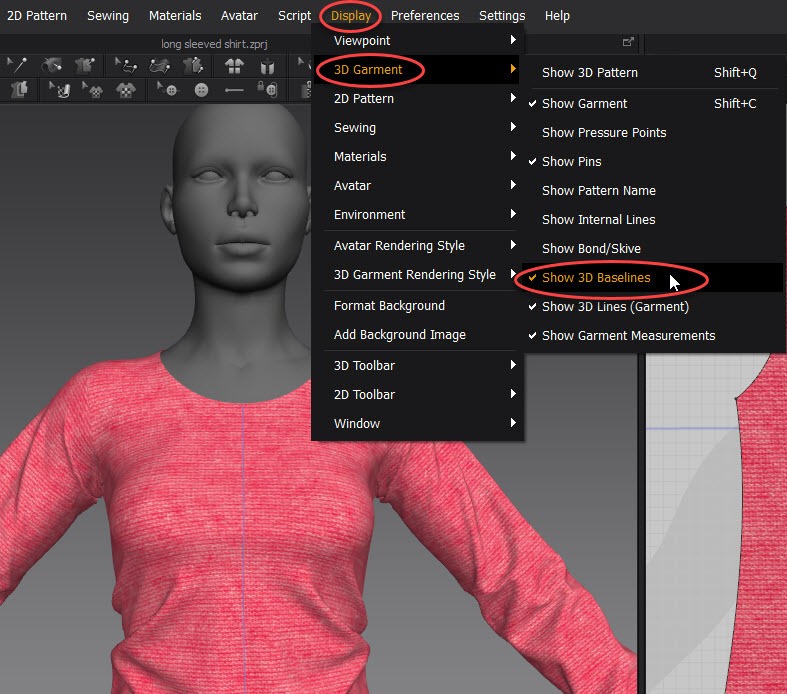 Marvelous Designer 3D Garment Show 3D Baseline