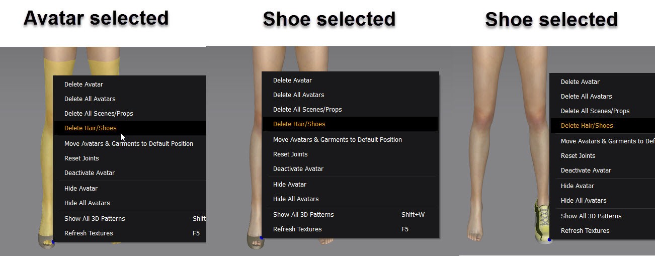 Marvelous Designer 7 Delete Hair/Shoes Feature